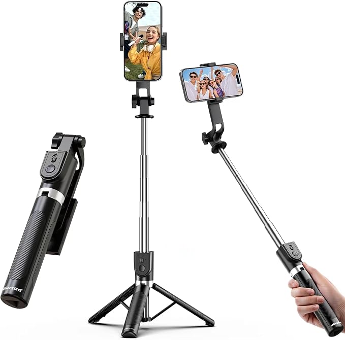 UBeesize 52 inch extendable selfie stick tripod with remote for iPhone and Android