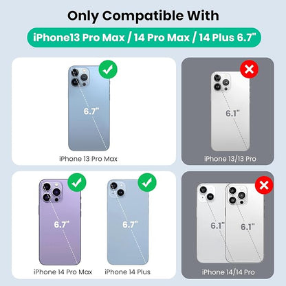 Battery Case for iPhone 14 Pro Max,14 Plus and 13 pro Max, Real 8600mAh Rechargeable Smart Extended Charging Case, Ultra-Slim Portable Protective Battery Pack (6.7 inch) Green
