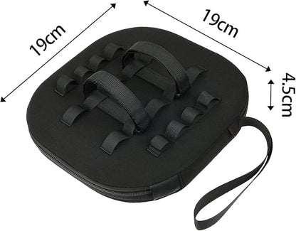 Pool Speaker Float with Straps Cup Holder Serving Tray Accessories Rafts Waterproof Phone Holder for Summer Bathtub Beach Garden, Black 19x19x4.5cm