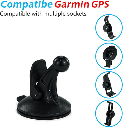 EKIND Replacement Cradle and Removable Car Windscreen Windshield Suction Cup Mount 17mm Swivel Ball GPS Holder Compatible for Garmin GPS Nuvi -Black