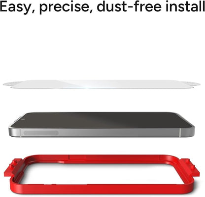 ZAGG Glass+ Samsung Galaxy S25 Ultra Screen Protector – Extreme Impact & Shatter Protection, Scratch-Resistant, Smudge-Resistant, Fingerprint Scanner Compatible, InvisibleShield, Easy Installation
