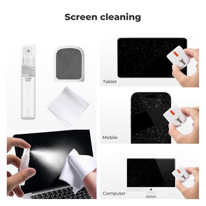 K&F Concept 25-in-1 Keyboard Cleaning Kit Laptop Cleaner - Multifunction Electronic Specialized Accessories Cleaner Set for iPhone AirPods MacBook iPad, Camera PC Monitor Earbud TV Tablet Screens