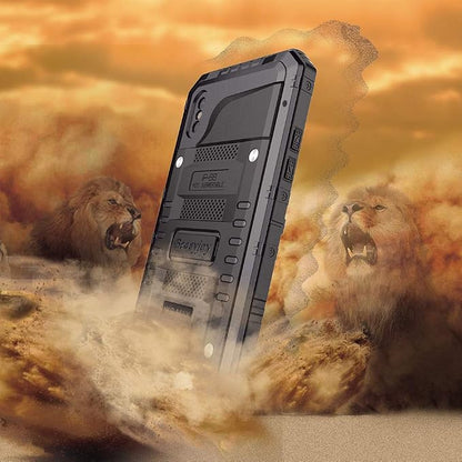 Beasyjoy for iPhone Xs Max Case Waterproof Metal Heavy Duty Strong Durable Cover Built-in Screen Full Body Protective Shockproof Tough Rugged Hybrid Military Grade Defender for Outdoor-Black