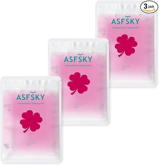 ASFSKY Reusable Car Cleaning Gel with Strong Adhesion - Ideal for Car Interiors (Air Vents, Dashboards, Seat Gaps), Electronics (Keyboards, Laptops, Game Consoles), Home Appliances (3, Rose Red)