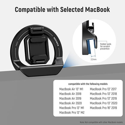 NEEWER Foldable Continuity Camera Mount with Cold Shoe for MagSafe iPhone 15 Pro Max 14 13 12 MacBook Air 13" M1, MacBook Air 2018-2020, MacBook Pro 13" M1/M2, MacBook Pro 13" 2017-2020, PA031