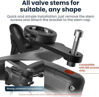 Bike Phone Mount - Mountain Bicycle Stem Phone Holder with Secure Dual-Lock, Stable Aluminium Cycling Clamp for MTB, Gravel, Road Bike, 1-Hand Quick Release for iPhone 17 Pro Max, 4-7.3inch Cell-Phone