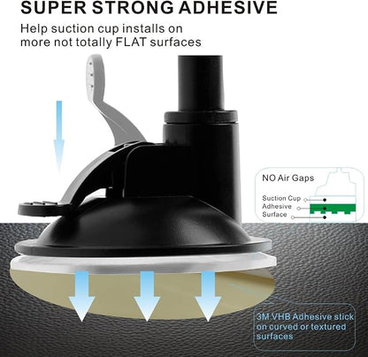 Suction Cup Double Sided Adhesive Pad 8PACK Mount Disk Hook Dashboard Sticky Pads for GPS Phone Car Dash Windshield Shower Replacement Mounting Heavy Duty Clear Glue 6CM and 8CM for Xiaoyi Camera