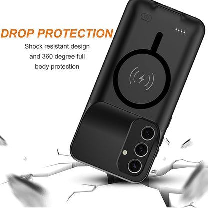 Battery Case for Galaxy A54, 12000mAh High Capacity Extended Portable Protective Charging Cover, Compatible with Galaxy A54 5G, Wireless Charging, Black