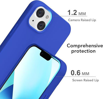 for iPhone 14/ iPhone 13 Case Silicone Compatible with Magsafe Case, Ultra Slim Thin Magnetic Phone Cases Mag Safe, Cute Soft Rubber Gel TPU Matte Wireless Charging Cover for Women, Royal Blue