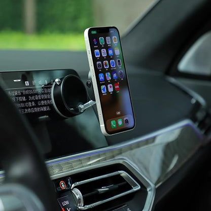 Metal Phone Stand for Desk, Universal Phone Holder with 360 Rotating Arm Foldable Retractable Stand Compatible with Magnetic and Android Phones, Office Accessories (A9)