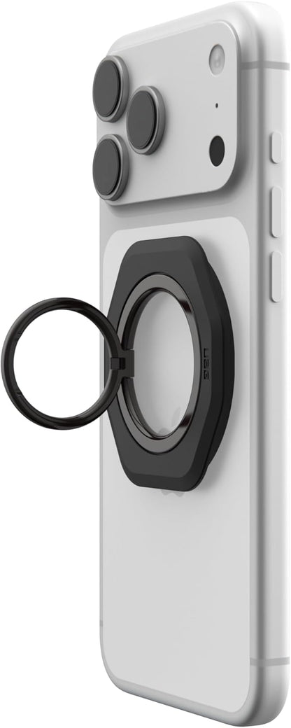 URBAN ARMOR GEAR UAG Mag Ring Stand LT - Ultra Strong Magnet MagSafe Compatible Metal Phone Ring Grip 360 Rotation Multi-Viewing Kickstand, Black