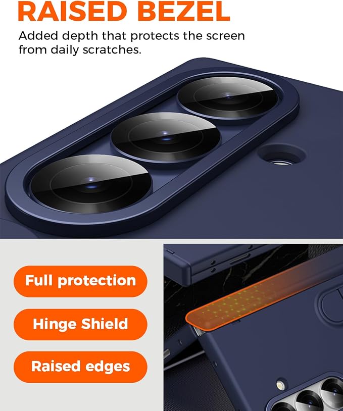 NINKI Hinge Protection for Samsung Galaxy Z Fold 8 Ultra Case with Wrist Strap & Stand,Screen Protector for Samsung Fold 8 Ultra Case,Z Fold Ultra Cases for Samsung Z Fold 8 Ultra Phone Cover Man Blue