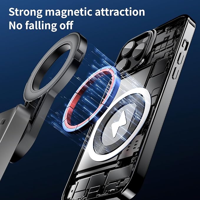Mini Selfie Stick for iPhone, 4-in-1 Multifunctional 360° Rotation Magnetic Selfie Stick with Remote Control, Small Pocket Tripod Handle Grip Extendable Stand for iPhone Android Phones Recording