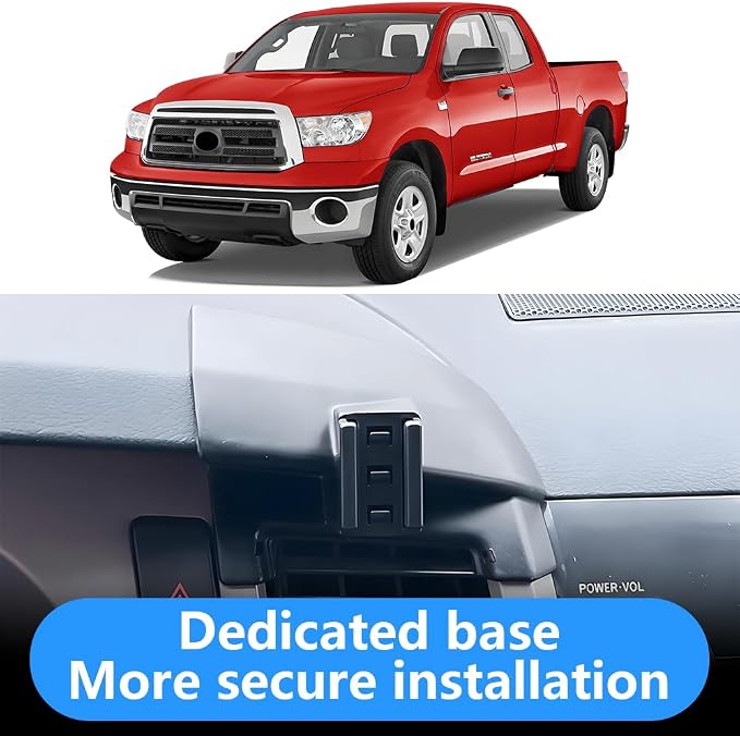 Car Phone Holder for Toyota Tundra 2007-2013 and Toyota Sequoia 2008-2017 Auto Interior Accessories Best Cell Phones Mount Cellphone Mobile Cradle Charging Navigation GPS Bracket Screen Stand