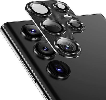 Korecase Camera Lens Protector for Samsung Galaxy S24 Ultra 9H Tempered Glass Camera Film Cover, Strong Adhesion, Metal Anti-Scratch Rear Camera Lens Cover for Samsung S24Ulrta,Black