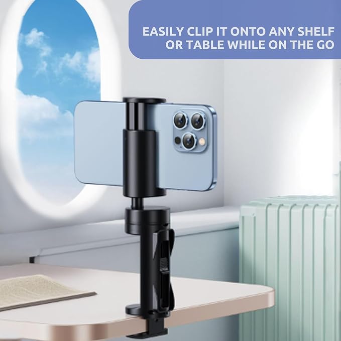 5 PACK Airplane Phone Holder Travel Essentials Accessories – Universal Hands Free Cell Phone Stand Mount for Air Plane Table Seat Desk, Cruise, Car & Flight – Mini Size for Vacation, iPhone, Samsung