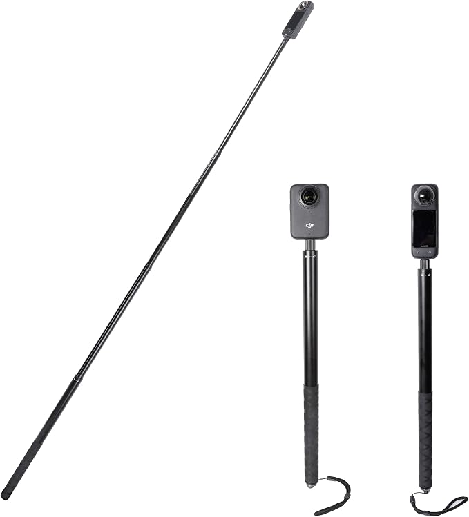 PellKing Long 77inch Invisible Selfie Stick for Insta360 ONE X5,X4, X3, X2, X, Insta360 ONE R, RS, DJI OSMO 360,GoPro Max, Insta 360 Camera 1/4" Extended Monopod Pole