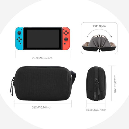 simtoper Electronic Organizer Travel Case Bag for Cables, Switch, SD card, Passport and More – Ultimate Protection & Portability Waterproof (Black)