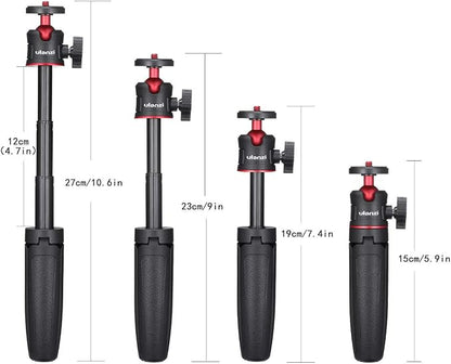ULANZI MT-08 Extension Pole Tripod, Mini Selfie Stick Tripod Stand Handle Grip f Osmo Pocket3 Xtra Muse iPhone 17 11 Pro Max Smartphone Canon G7X Mark III Sony ZV-1 RX100 VII A6400 A6600 Cams Vlogging