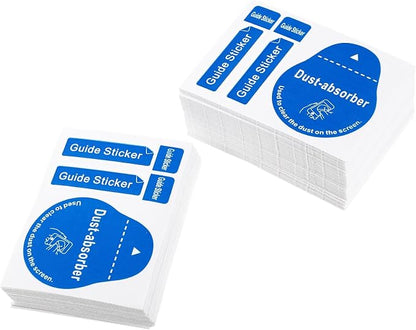 Uonlytech 200pcs LCD Screen Cleaning Stickers Film Dust Removal Stickers Dust Removal Tool Phone Screen Paper Decals Cleaning Phone Tool for Home Use