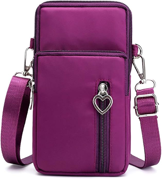 Phone Armband for iPhone 16 15 14 13 Pro/Pro Max, Samsung Galaxy S25 S24 Ultra Plus A16 A15 A06 - Crossboy Phone Purse Bag