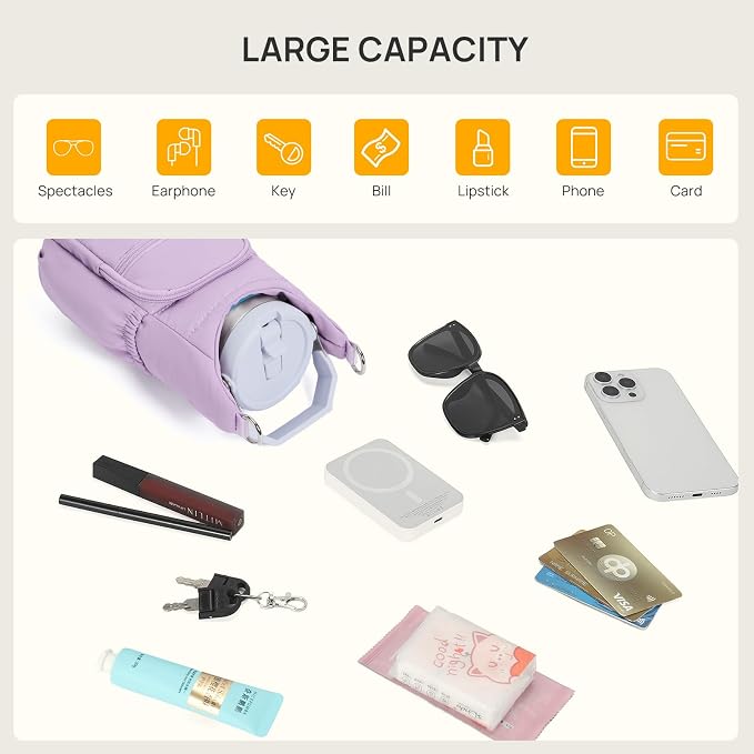 Telena Water Bottle Holder with Strap RFID Crossbody Bags for Women for Walking, Hiking, Cycling