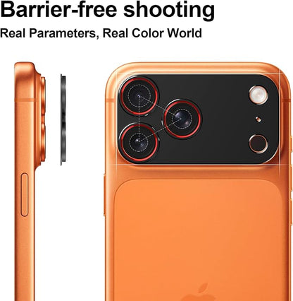 Camera Lens Protector for Phone 17 pro,Camera Ring Bumper, No Glass - Black