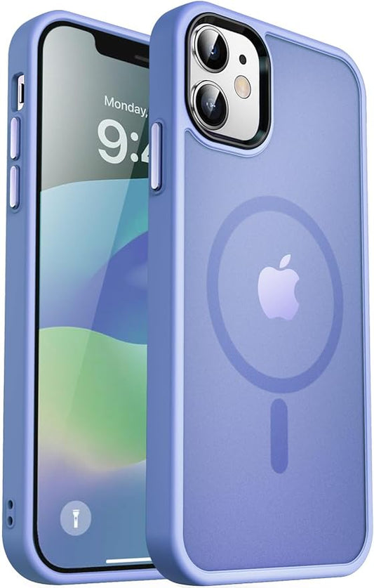 MOCCA Strong Magnetic for iPhone 12 Case/iPhone 12 Pro Case, [Compatible with Magsafe][Mil-Grade Drop Protection] Slim Shockproof Translucent Protective Phone Case for iPhone 12/12 Pro 6.1“, Blue