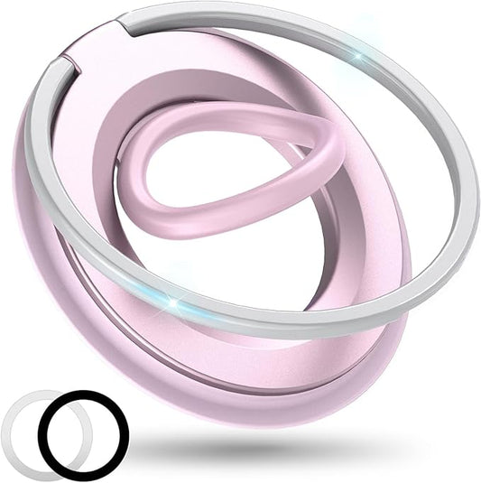 [2025 Upgrade] Magnetic Phone Grip for MagSafe, 360° Rotation Phone Ring Grip Stand, Finger Kickstand Two-Sided Magnet Compatible with iPhone 17/16/15/14/13/12/11 Pro/Max MagSafe Accessories