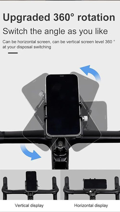 GUB G-95 Bicycle Stem Cellphone Mount Aluminum Alloy Handlebar Mobilephone Support Adjustable Bottom Bracket with Bottom Holder