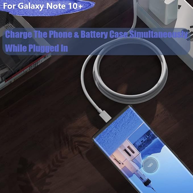 Battery Case for Samsung Galaxy Note 10+ Plus 5G, 6000mAh Rechargeable Extended Battery Charging Case, External Battery Charger Case, Add 100% Extra Juice