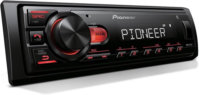 Pioneer MVH-S110BT 1-Din Digital Media Receiver Car Stereo – Bluetooth, USB Input, 50W x 4 Output, AM/FM Radio, iPhone & Android Compatible, Front & SW (Mono) RCA Output
