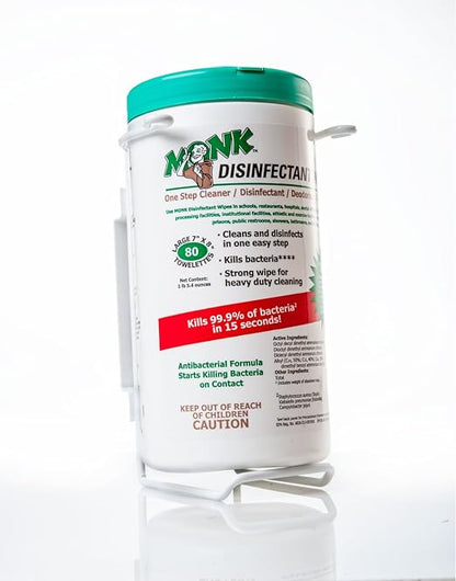 DREUMEX Monk Disinfectant Wipes, Large Lemon Breeze Fresh Scented Disinfectant Wipes , Value Pack Contains 6 Canisters of 80 Count, Perfect for Gyms, Fitness Clubs, Schools, Commercial Facilities