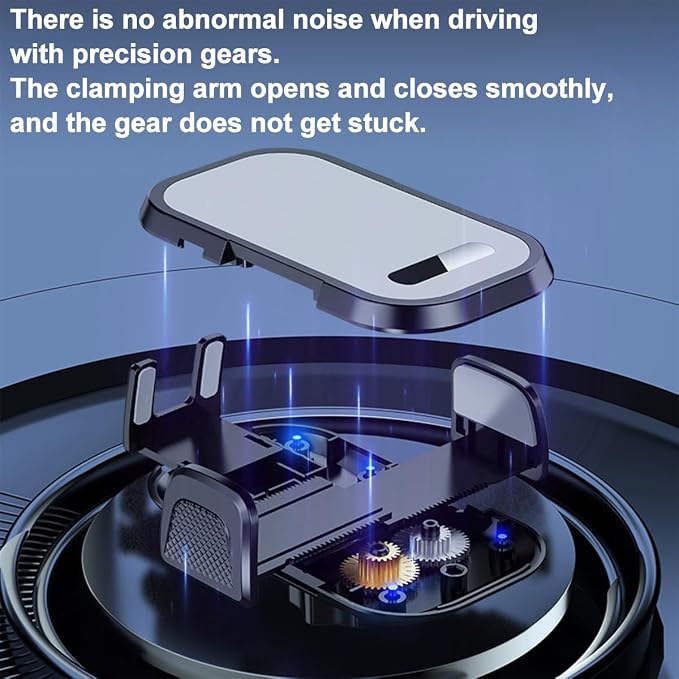 HZEL Car Phone Holder, 2 in 1 Automotive Air Vent Cellphone Stand Mount for Dashboard Windshield, Adjustable Vehicle Interior Smartphone Cradle, Universal for SUV Sedan Trucks(Twill)