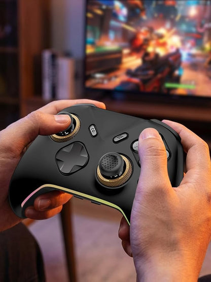 Silicone Protective Case for Flydigi Vader 5 Pro Wireless Controller, Full-Body Protective Cover with Precise Cutout, Shockproof Dustproof Protector Sleeve & Scratch-Resistant Sleeve (Black)
