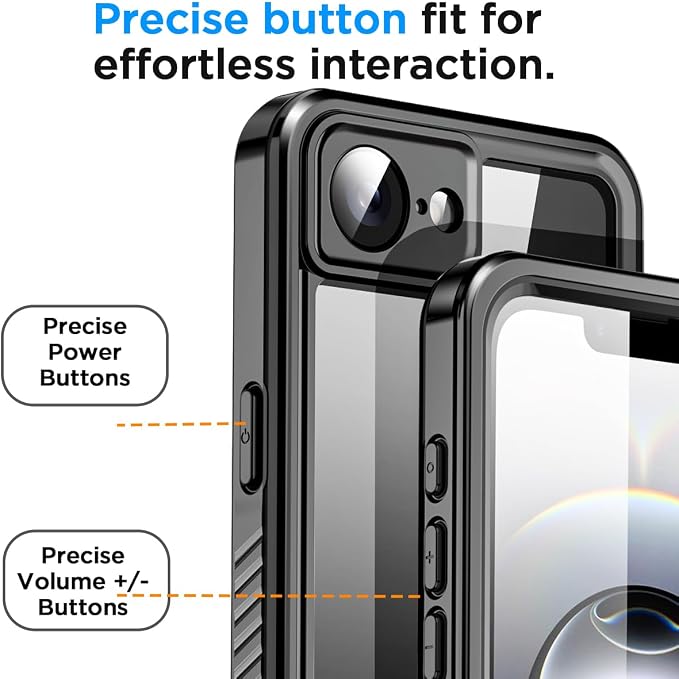AICase for iPhone 16e Case/iPhone 17e Case Waterproof, Clear Water Proof Shockproof Dustproof Snowproof Full Body Rugged Transparent Underwater Phone Case for iPhone 16e/17e Built-in Screen Protector