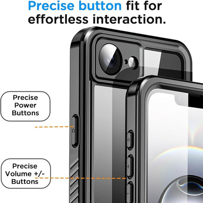 AICase for iPhone 16e Case/iPhone 17e Case Waterproof, Clear Water Proof Shockproof Dustproof Snowproof Full Body Rugged Transparent Underwater Phone Case for iPhone 16e/17e Built-in Screen Protector
