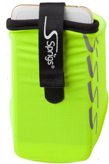 Sprigs Phone Armband Sleeve for iPhone 14, 13, 12, 11, X Galaxy Z, S22, S21, S20 Google Pixel 7, 6, 5. The Lightest & Most Comfortable Running Armband, Stretches to Fit All Phones with Case for Women & Men