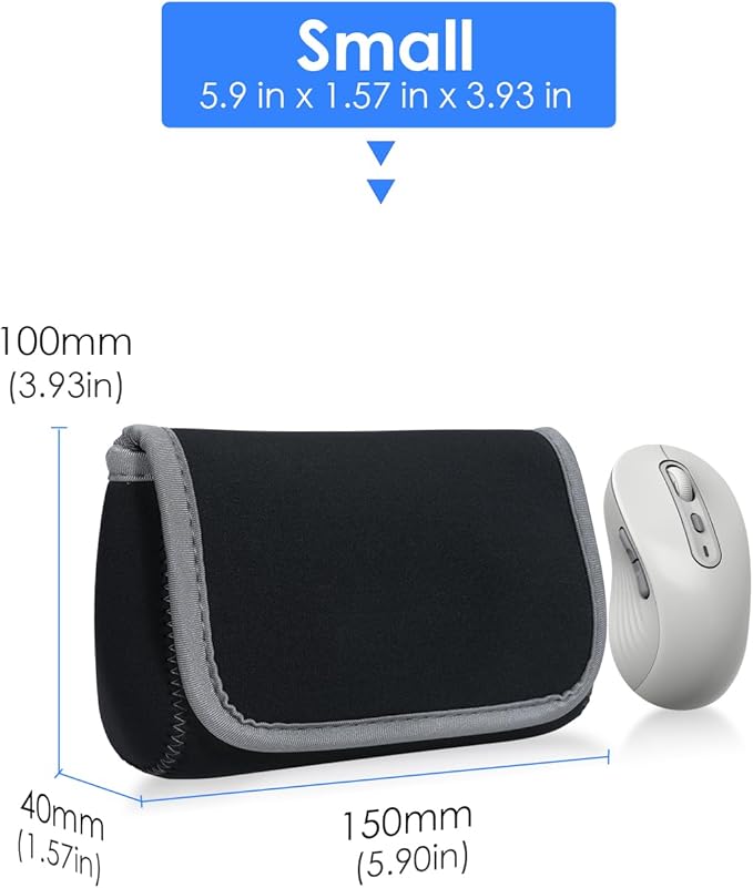 LENTION Storage Small Pouch Bag Cases for Accessories Laptop MacBook Power Adapter, Wireless Mouse, iPhone Charger, Cellphone, Power Bank, Cord Travel Cable Electronic Organizer - Dark Gray | Compact Tech Storage Fits Laptop Adapter, Mice, Charger, Pow...
