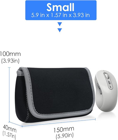 LENTION Storage Small Pouch Bag Cases for Accessories Laptop MacBook Power Adapter, Wireless Mouse, iPhone Charger, Cellphone, Power Bank, Cord Travel Cable Electronic Organizer - Dark Gray | Compact Tech Storage Fits Laptop Adapter, Mice, Charger, Pow...
