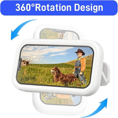 Waterproof Shower Phone Holder - 360° Rotation Case with Anti-Fog & High Sensitivity | Universal Mount Stand for Bathroom Wall, Mirror, Bathtub, Kitchen for Men & Women