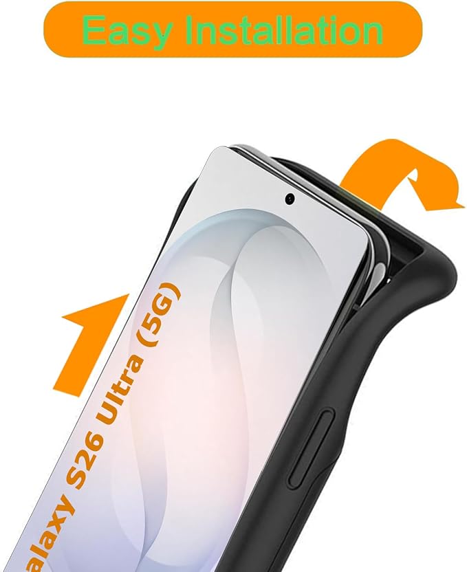 Battery Case for Galaxy S26 Ultra,12000mAh Portable Protective Smart Wireless Charging Case Support Carplay Compatible with Galaxy S26 Ultra(6.9 inches)Rechargeable Extended Battery Case(Black)