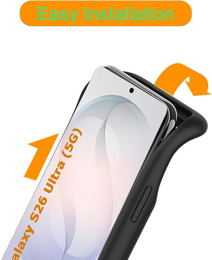 Battery Case for Galaxy S26 Ultra,12000mAh Portable Protective Smart Wireless Charging Case Support Carplay Compatible with Galaxy S26 Ultra(6.9 inches)Rechargeable Extended Battery Case(Black)