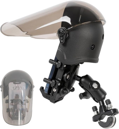 Motorcycle Phone Mount with Vibration Dampener, Waterproof, Sunproof, Aluminum Alloy Handlebar Mounting Base, One-Handed Operation Motorcycle Universal Phone Holder for 4.7"-7.2" Smartphones