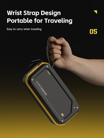 Hagibis Electronic Organizer Traveling Case Bag EVA Hardshell PU Portable Carrying Pouch for Mouse, Charger, Cables, Power Bank, SD Cards, USB Flash Disks, Accessories (Black)