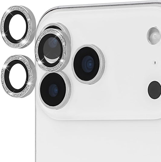 Case-Mate Camera Lens Protector with Aluminum Twinkle Rings for iPhone 17 Pro Max/iPhone 17 Pro - Double Tempered Glass, Anti-Scratch - Ultra HD View with Night Shooting, Case Friendly, Easy Install