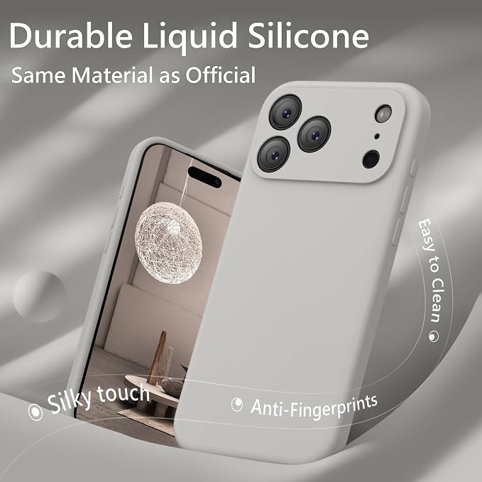 FireNova Magnetic for iPhone 17 Pro Max Case, Compatible with MagSafe, [Integrated Silicone Camera Control Button] [Camera Protection] Anti-Scratch Microfiber Lining Phone Case, 6.9", Natural Titanium