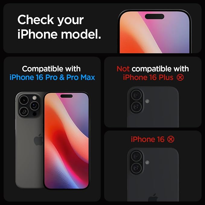 Spigen Camera Lens Screen Protector [GlasTR EZ Fit Optik Pro] Designed for iPhone 16 Pro Max/iPhone 16 Pro [Case Friendly] - Desert Titanium [2 Pack]
