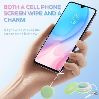 Macaron Phone Screen Cleaner, 2026 New Macaron Mobile Phone Screen Wipe, Portable Mobile Screen Cleaning Cloths Wiper Eye Glasses Cleaning Tools (8 Pcs)