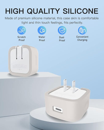 Silicone Case for Apple 40W Dynamic Power Adapter,Soft Silicone Protective Cover for Dynamic Power Adapter,Shockproof,Fall-Resistant,Grey
